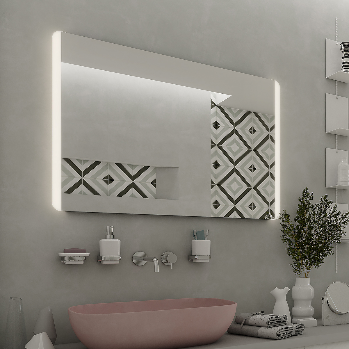 Levně Nimco LED zrcadlo 900x700 - ZP 17019