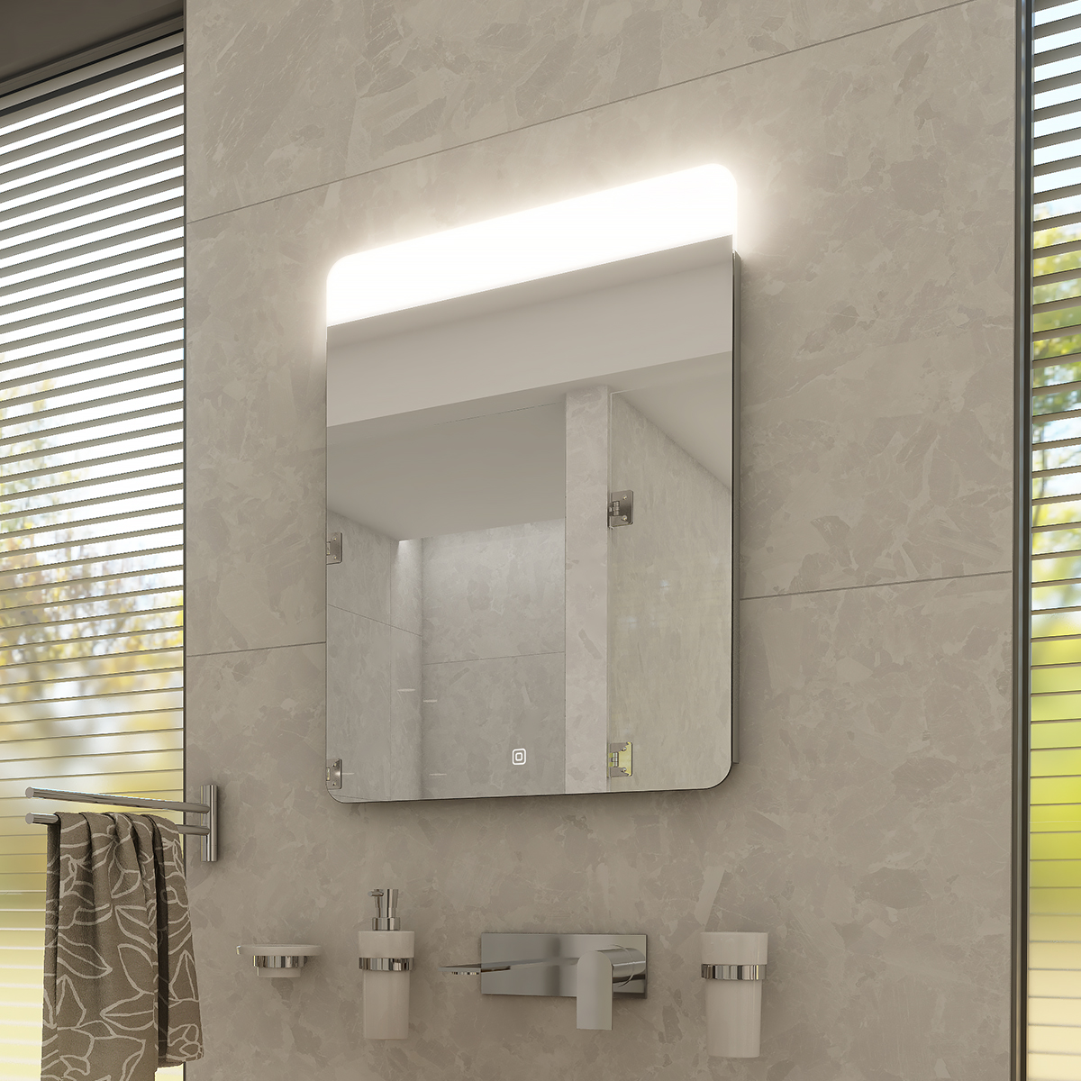 Levně Nimco LED zrcadlo 500x700 s dotykovým senzorem - ZP 23001V