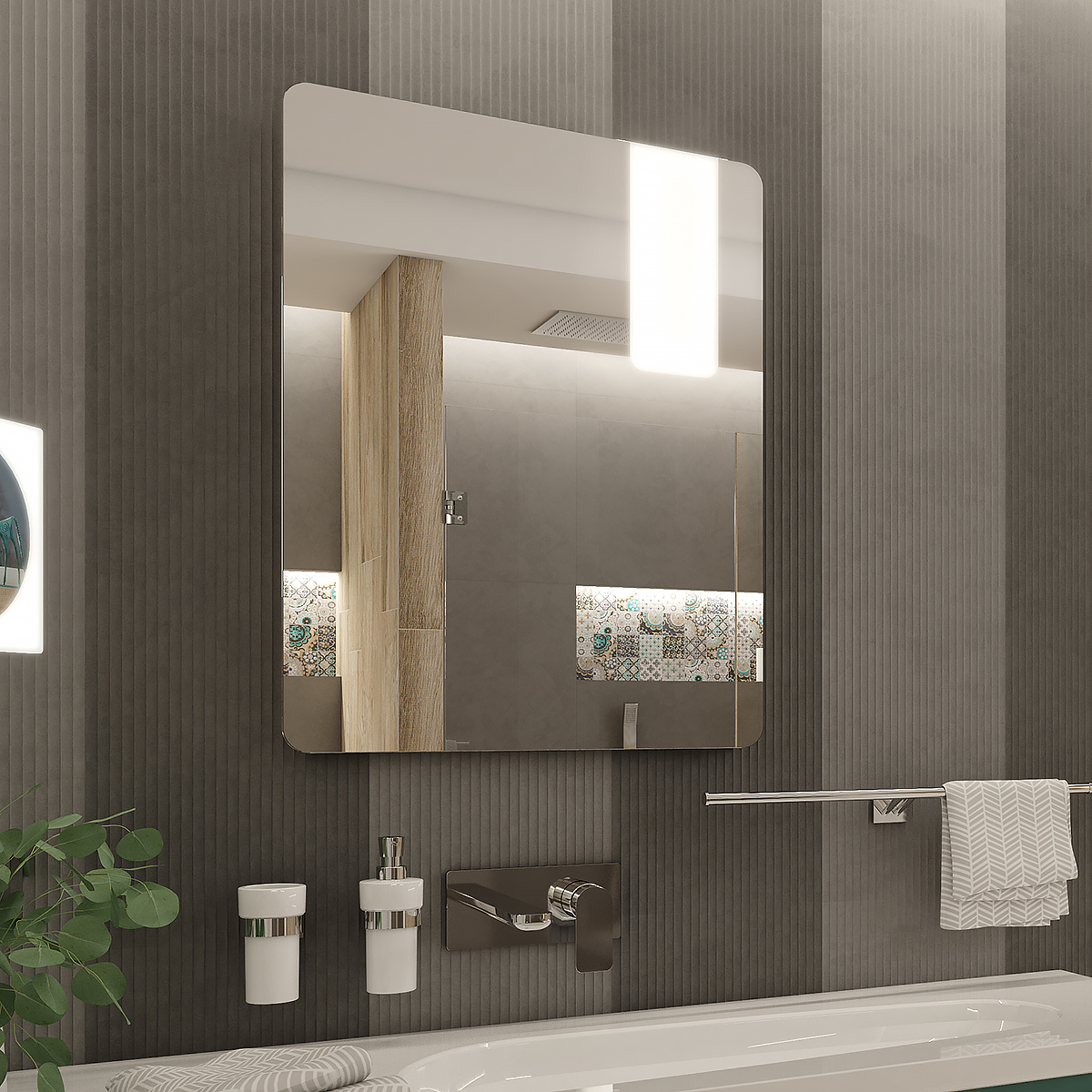 Levně Nimco LED zrcadlo 600x800 - ZP 25002