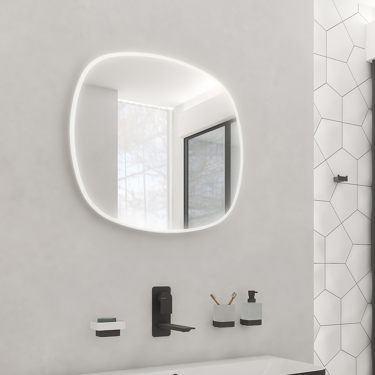 Levně Nimco Oválné LED zrcadlo pr. 700 - ZP 27001R