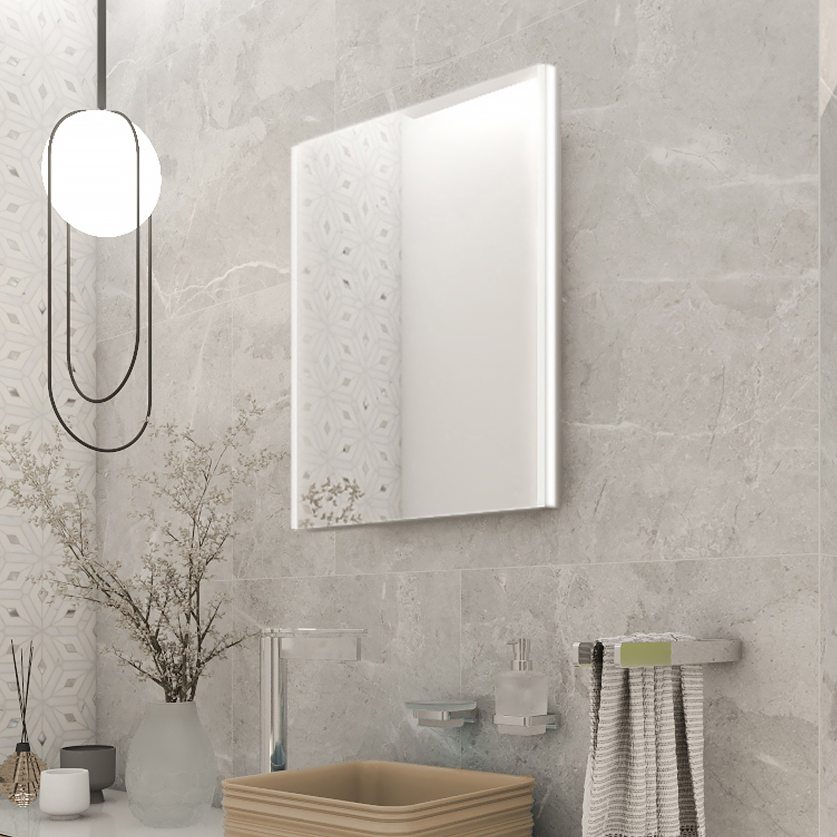 Levně Nimco LED zrcadlo 400x600 - ZP 9000