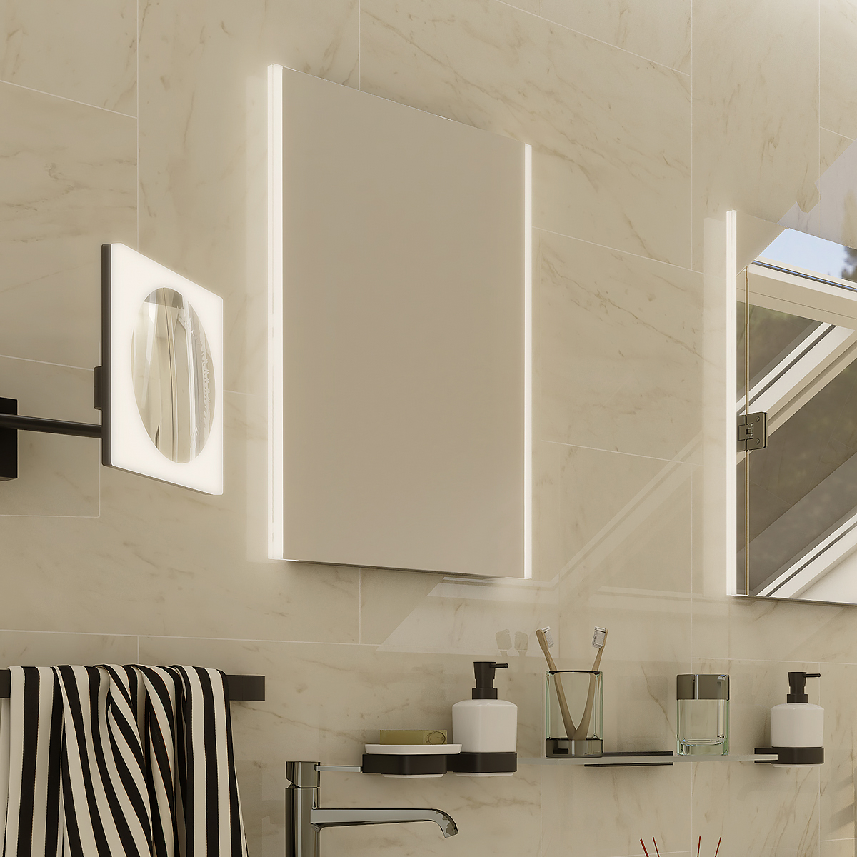 Levně Nimco LED zrcadlo 1000x700 - ZP 9004