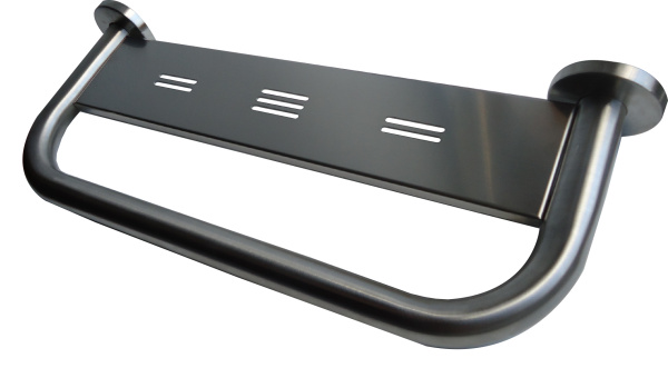 Bemeta Design HELP: Madlo, 500 mm, s poličkou, s krytkou, nerez, mat - 301100572