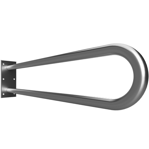 Levně Bemeta Design HELP: Madlo, 850 mm, ve tvaru U, bez krytky, nerez, mat - 301102042