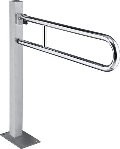 Bemeta Design HELP: Madlo, 813 mm, ve tvaru U, sklopné, ukotvené do země, bez krytky, nerez, lesk - 301107601