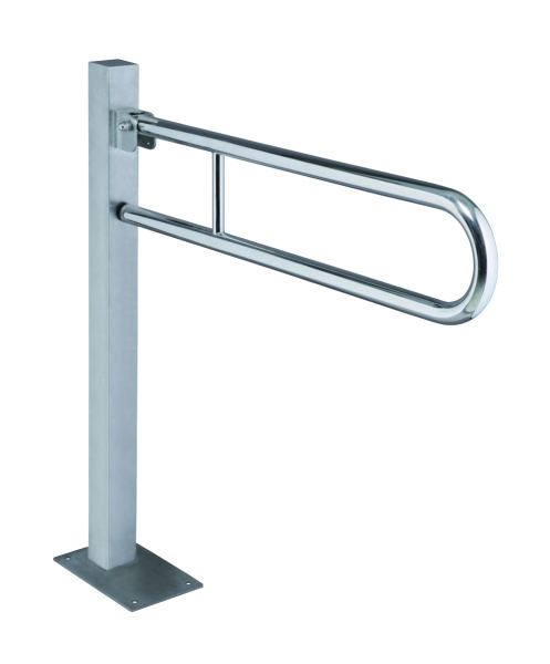 Levně Bemeta Design HELP: Sklopný úchyt ve tvaru U ukotvený do země 813 mm, nerez, brus, bez krytky - 301107602