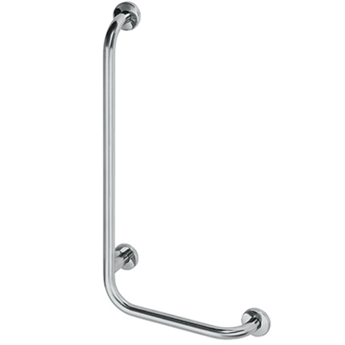Levně Bemeta Design HELP: Madlo, 890 mm, ve tvaru L, levé, s krytkou, nerez, lesk - 301112041