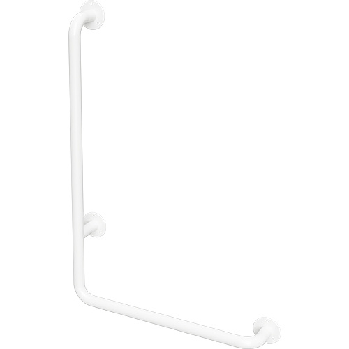 Bemeta Design HELP: Madlo, 890 mm, ve tvaru L, levé, bez krytky, bílá - 301112044