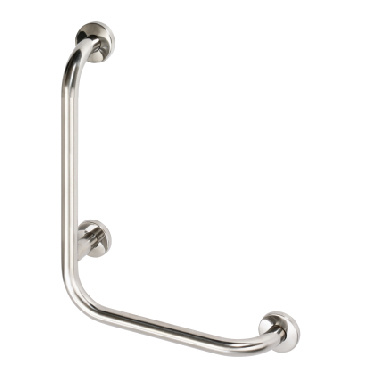 Levně Bemeta Design HELP: Madlo, 680 mm, ve tvaru L, levé, s krytkou, nerez, mat - 301112072