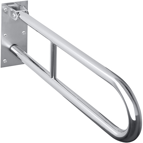 Levně Bemeta Design HELP: Madlo, 750 mm, ve tvaru U, sklopné, bez krytky, nerez, lesk - 301606301