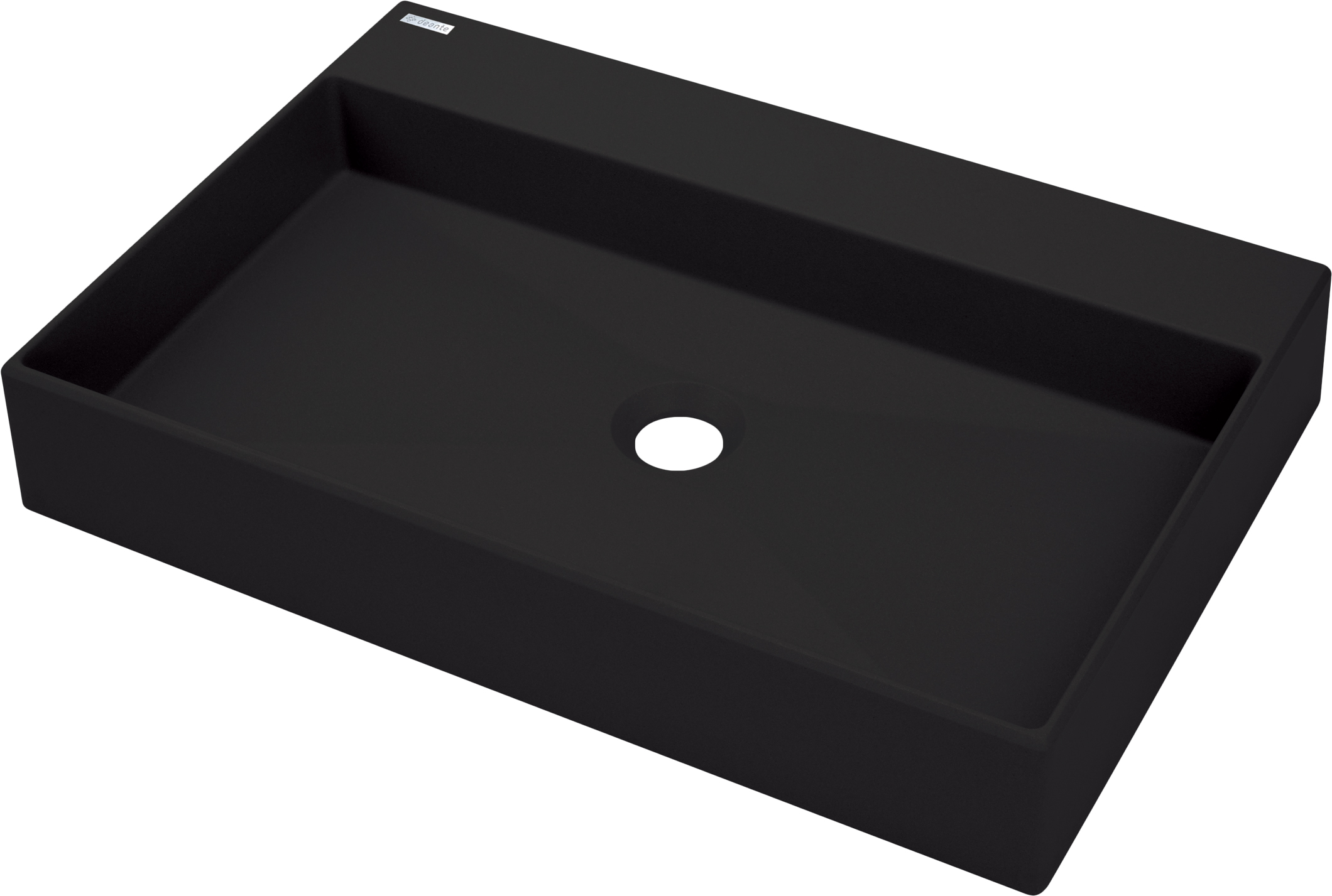 Levně Deante Umyvadlo na desku Correo 60x40 cm granit - CQR NU6S, granit, černá