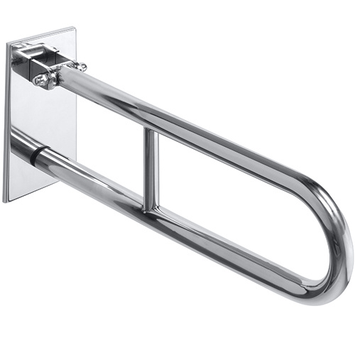 Levně Bemeta Design HELP: Madlo, 750 mm, ve tvaru U, sklopné, s krytkou, nerez, lesk - 301607301