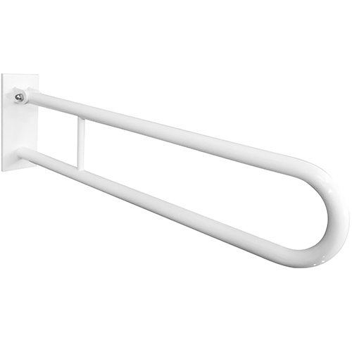 Levně Bemeta Design HELP: Madlo, 750 mm, ve tvaru U, sklopné, s krytkou, bílá - 301607303