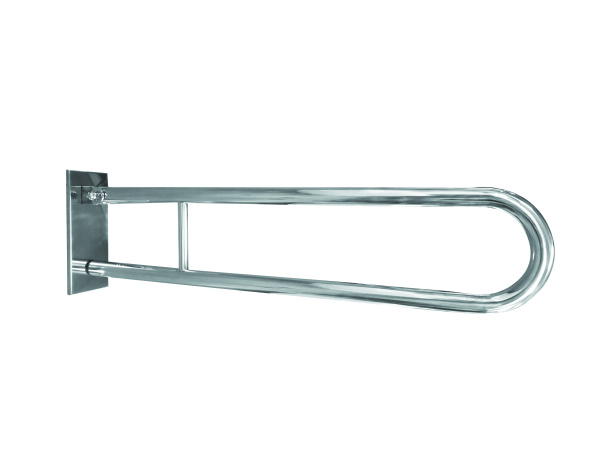 Levně Bemeta Design HELP: Madlo, 850 mm, ve tvaru U, sklopné, s krytkou, nerez, lesk - 301607321
