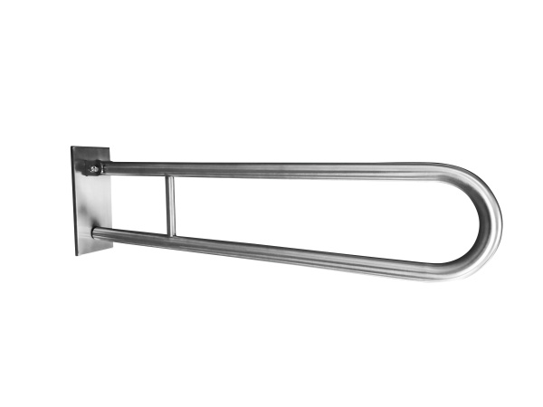Levně Bemeta Design HELP: Madlo, 850 mm, ve tvaru U, sklopné, s krytkou, nerez, mat - 301607322