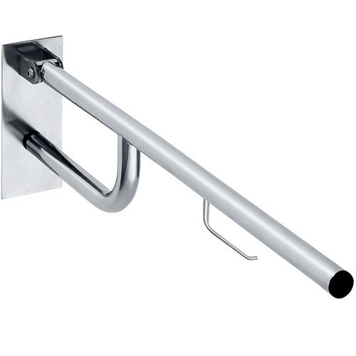 Levně Bemeta Design HELP: Madlo, 850 mm, s držákem TP, sklopné, s krytkou, nerez, mat - 301607782