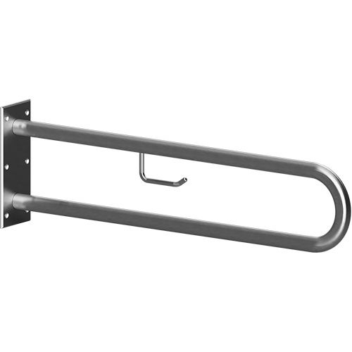 Levně Bemeta Design HELP: Madlo, 600 mm, ve tvaru U, s držákem TP, bez krytky, nerez, mat - 301907272