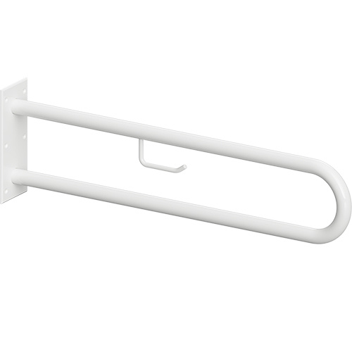 Levně Bemeta Design HELP: Madlo, 750 mm, ve tvaru U, s držákem TP, bez krytky, bílá - 301907304
