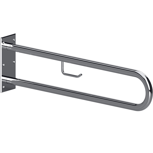 Bemeta Design HELP: Madlo, 850 mm, ve tvaru U, s držákem TP, bez krytky, nerez, lesk - 301907321