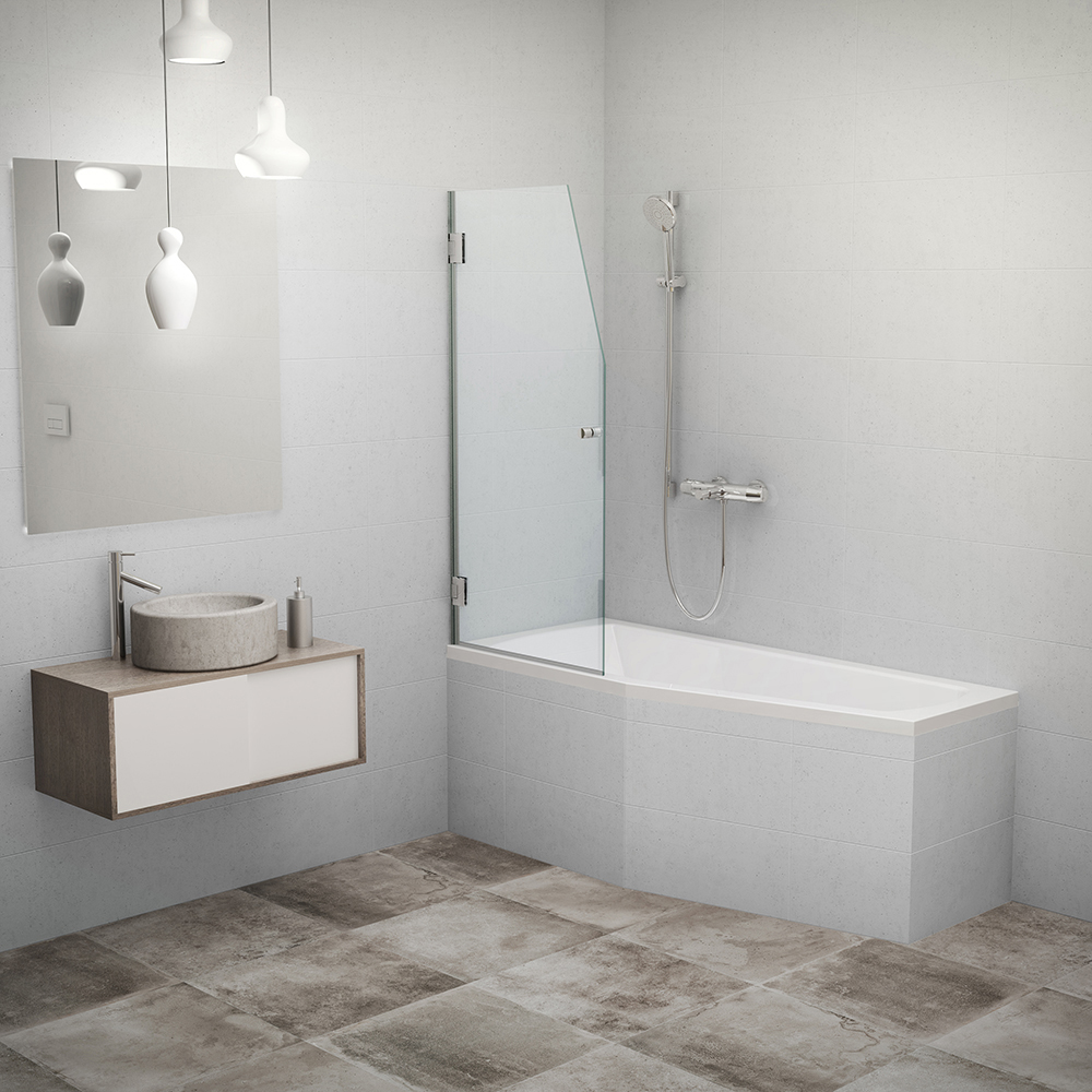 Levně Roth Jednodílná vanová zástěna SCREEN MINI Varianta: šířka: 66 cm, orientace: Uni - (SCREEN MINI -217-7000000-00-09), Barva profilů a typ výplně: profily: brillant, výplň: transparent