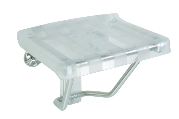 Levně Bemeta Design HELP: Sprchové sedátko, sklopné, nerez, lesk, transparentní plast - 326325056