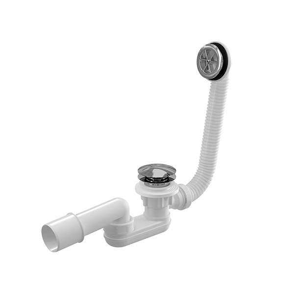 Levně Roltechnik Outlet Vaničkový sifon VIKI LUX - CLICK CLACK - chrom Varianta: ø 50 mm, s přepadem - (8100033)