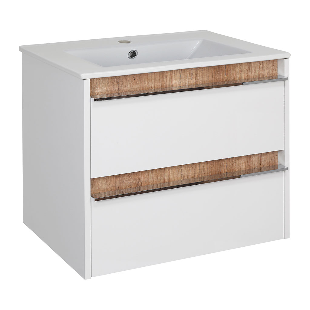 BPS-koupelny Koupelnová skříňka s keramickým umyvadlem Flop 80