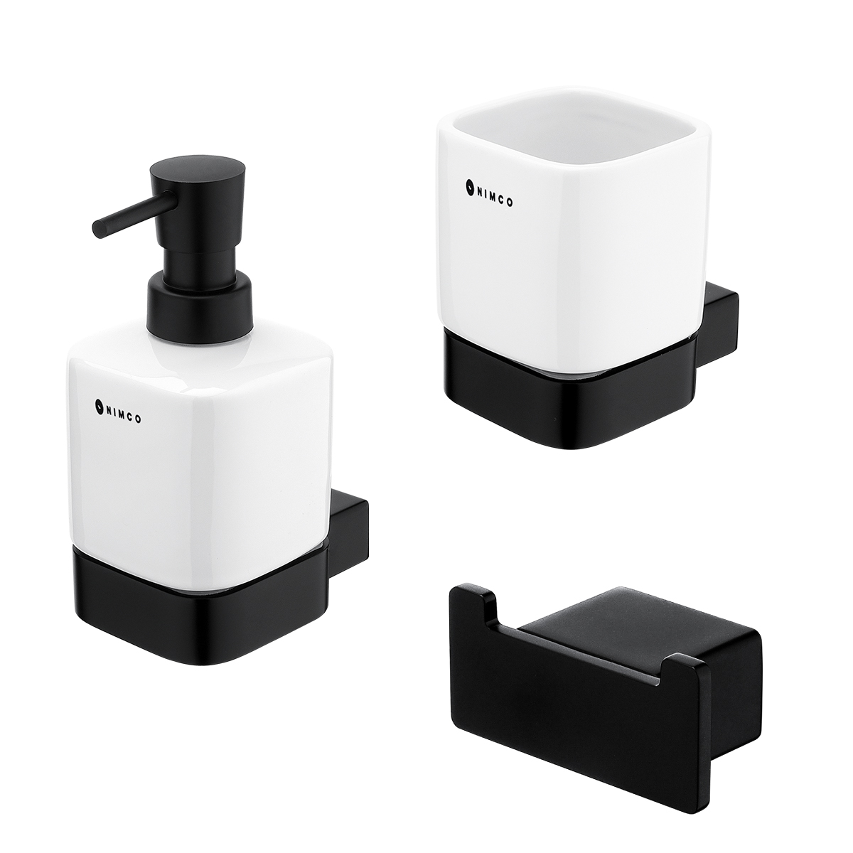 Levně Nimco Sada koupelnových doplňků KIBO černá - Ki-set-31K-T-90