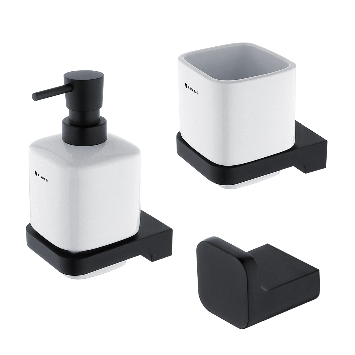 Levně Nimco Sada koupelnových doplňků MAYA černá - MAC set-31K-T-90