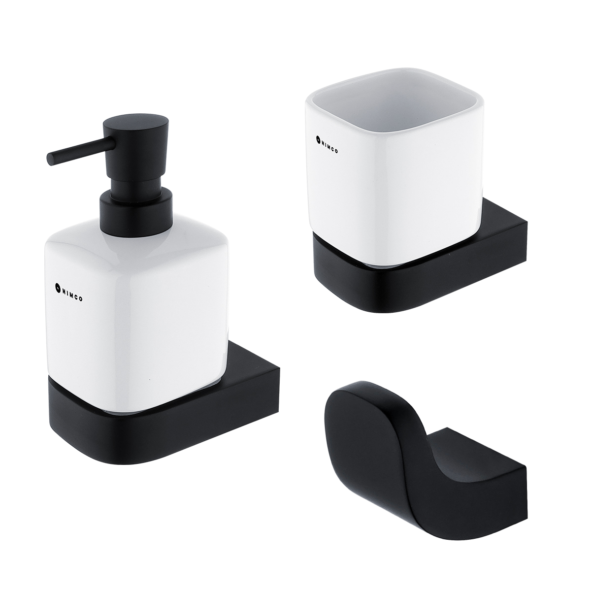Levně Nimco Sada koupelnových doplňků NIKAU černá - NKC set-31K-T-90