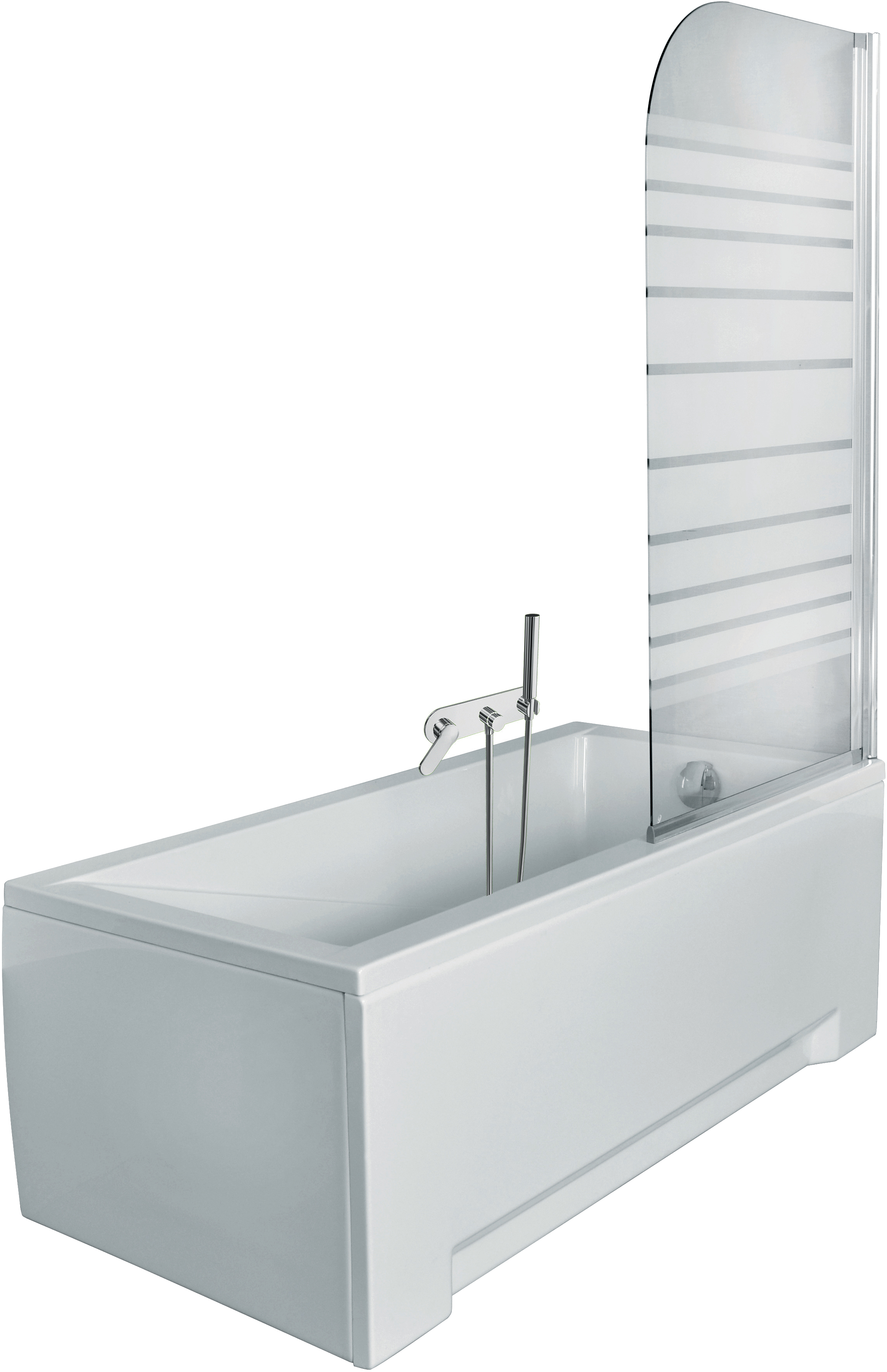 Besco Vanová zástěna AMBITION 1 75130 VZOR (75x130 cm | Transparent/Vzor)