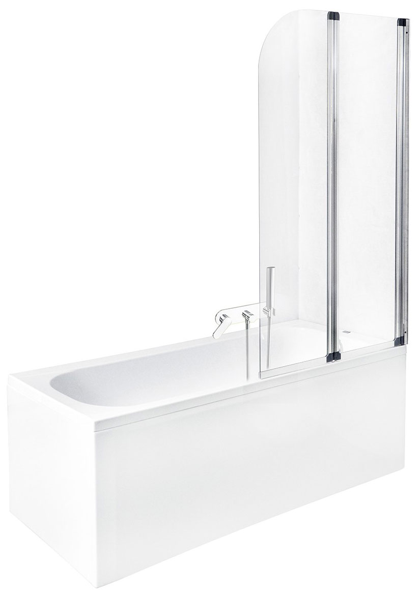 Besco Vanová zástěna AMBITION 2 80140 (80,5x140 cm | Transparent)