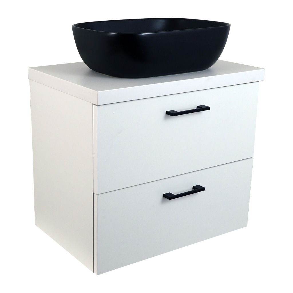 Levně BPS-koupelny Koupelnová skříňka pod deskové umyvadlo Agria W 60-HD - bílá/bílá