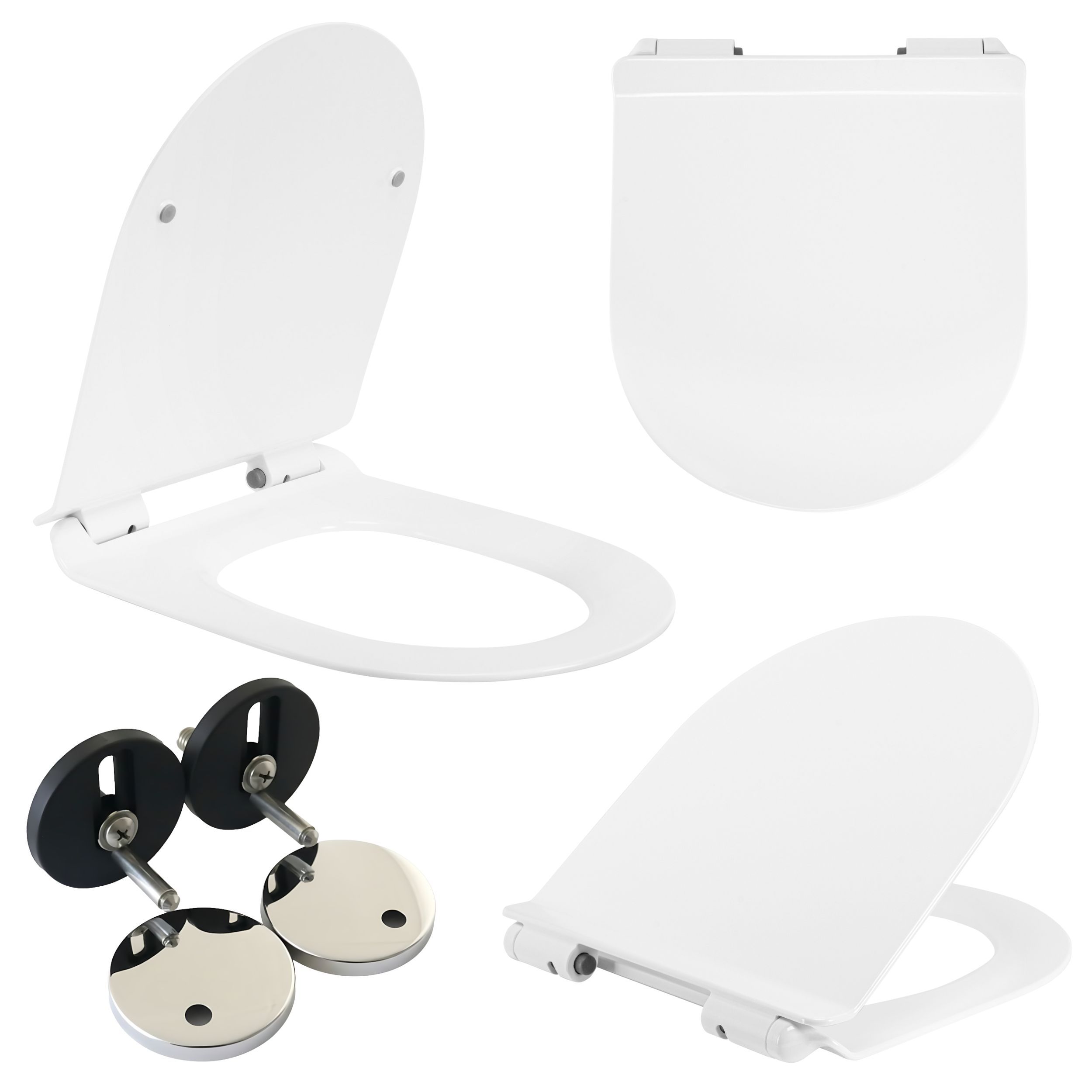 WC prkénko REA UF DUROPLAST FLAT, bílá