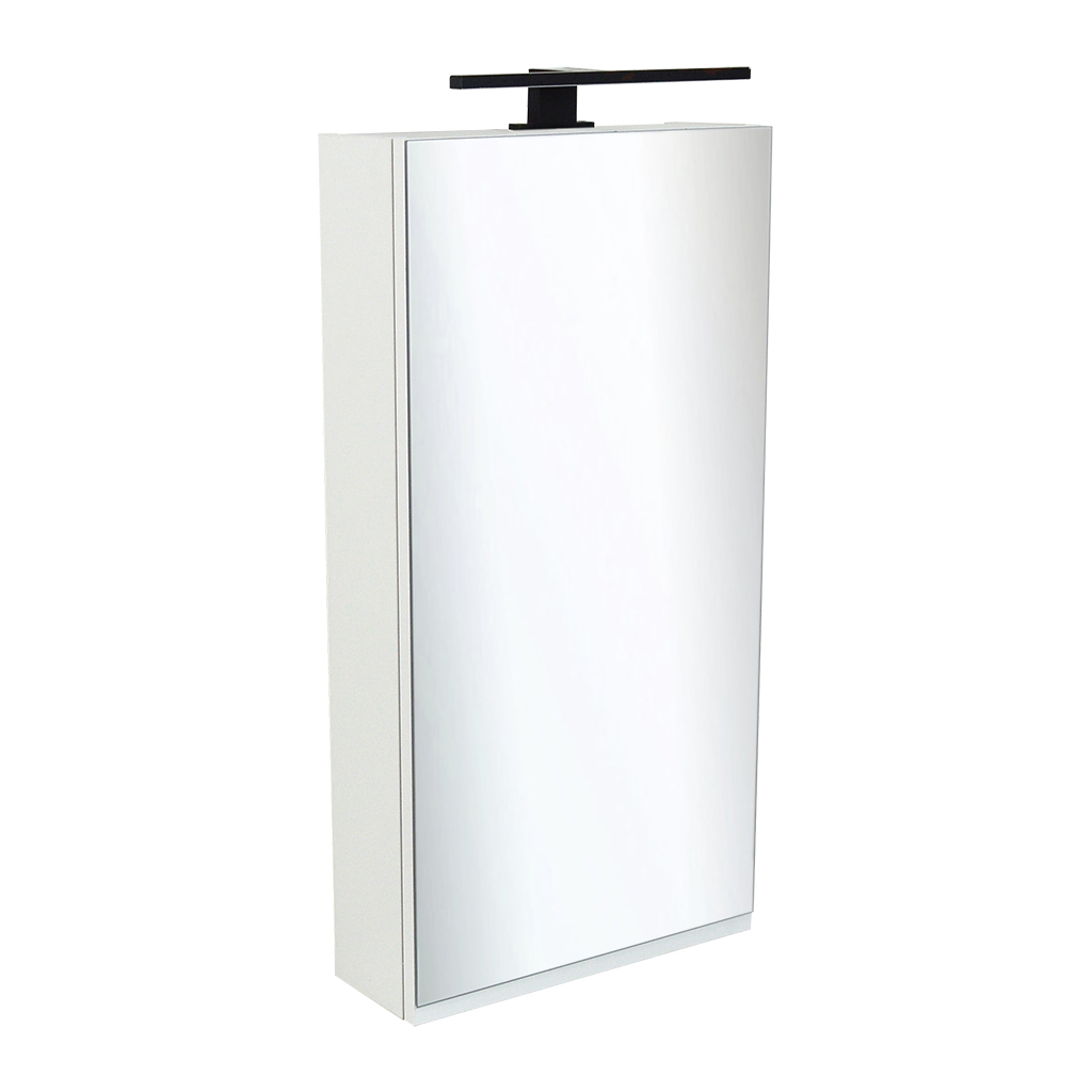 Levně BPS-koupelny Zrcadlová skříňka Atica 40 ZS LED-B s osvětlením Any LED 30 B, černá