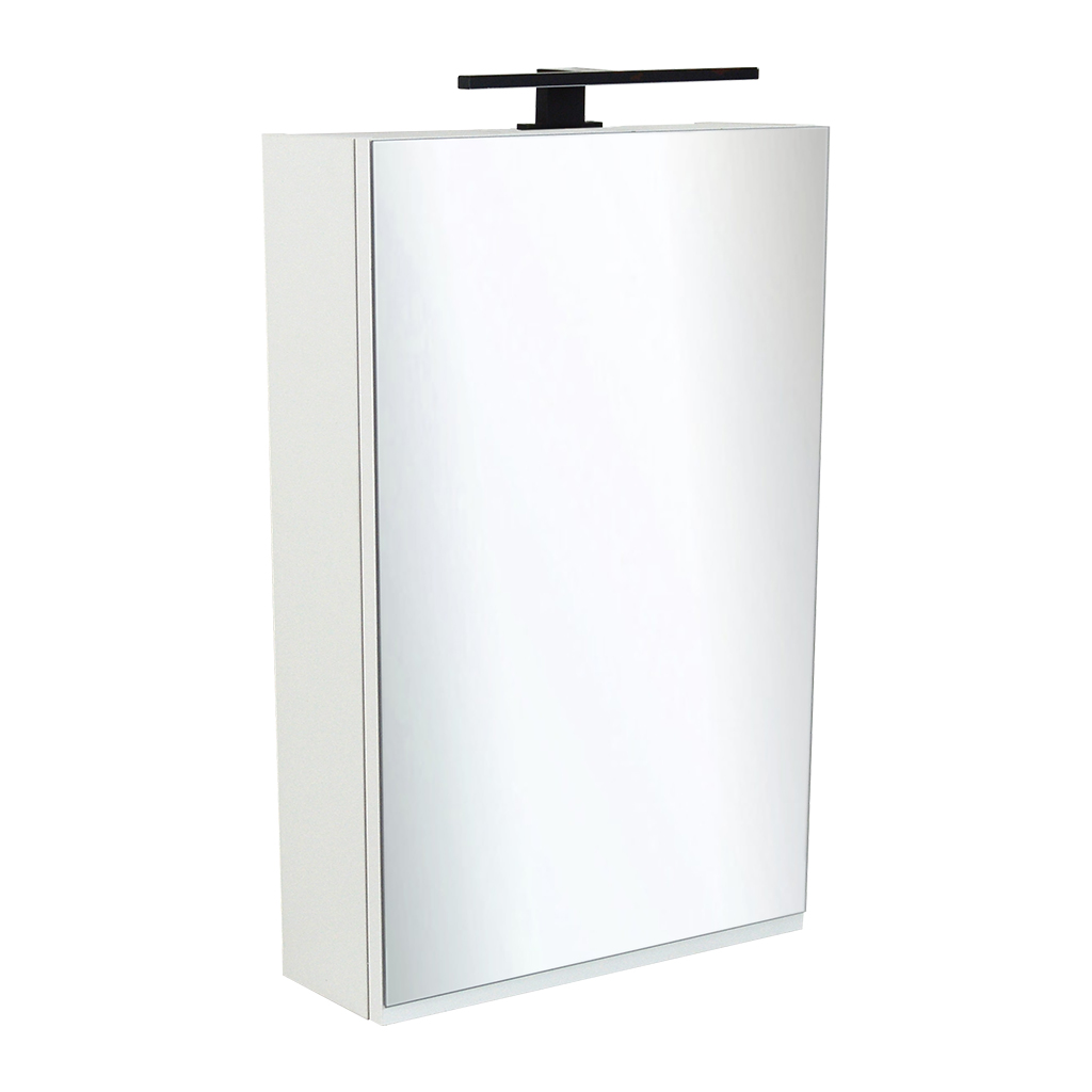 Levně BPS-koupelny Zrcadlová skříňka Atica 50 ZS LED-B s osvětlením Any LED 30 B, černá