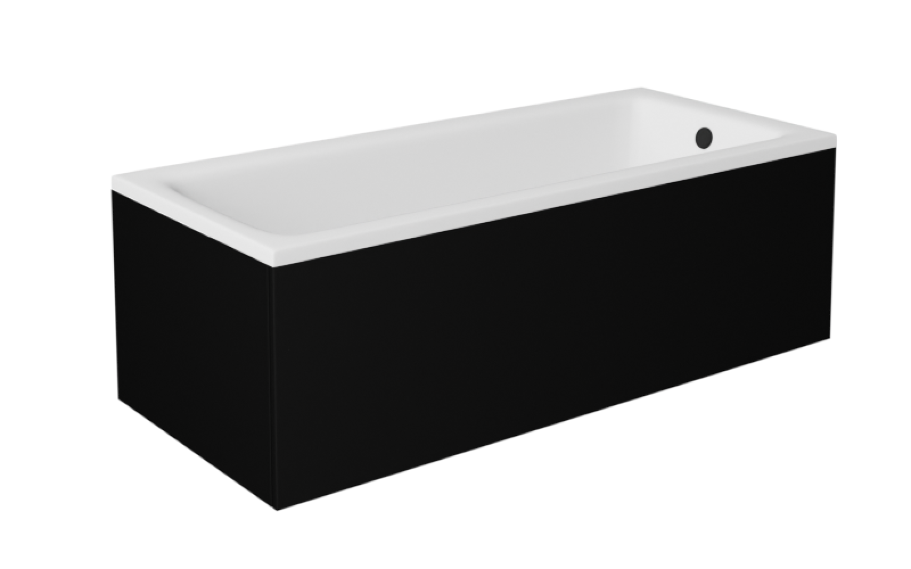 Levně Besco Krycí panel k obdélníkové vaně Talia Black P 100x70 (110,120,130,140,150x70, 160,170x75), černý Barva: Černá mat, Rozměry (cm): 100x70