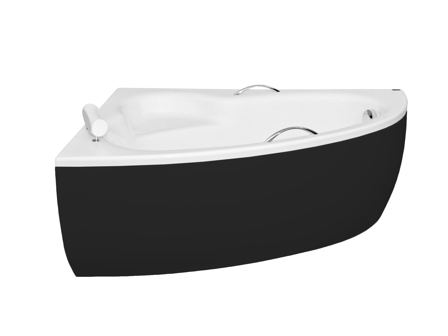 Levně Besco Krycí panel k asymetrické vaně Natalia/Natalia Premium Black P 150x100, černý Barva: Černá mat, Rozměry (cm): 150x100, Orientace: Levá