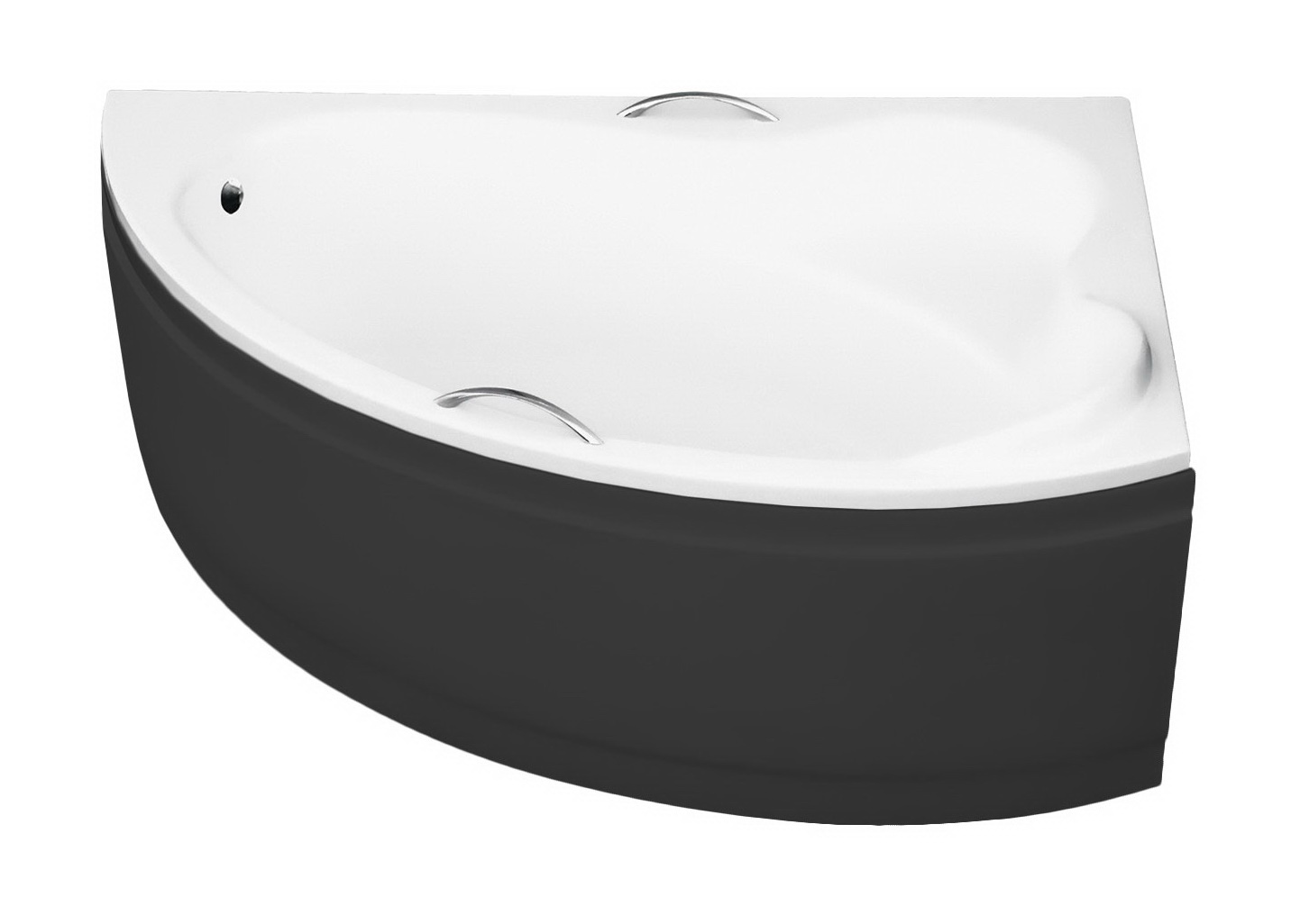 Levně Besco Krycí panel k asymetrické vaně Ada Black P 140x90 (160x100), černý Barva: Černá mat, Rozměry (cm): 160x100