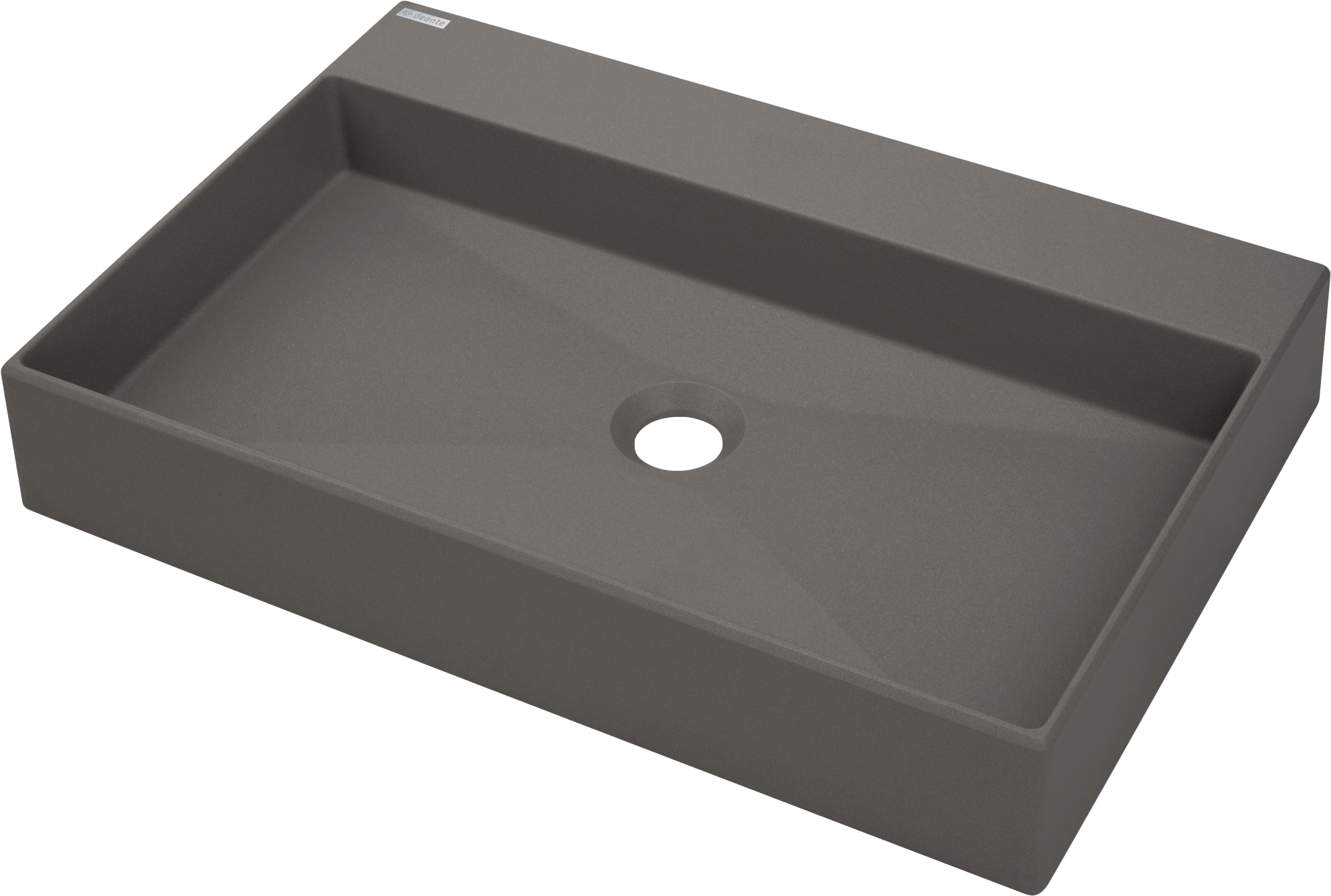 Levně Deante Umyvadlo na desku Correo 60x40 cm granit - CQR TU6S, granit, antracit metalic