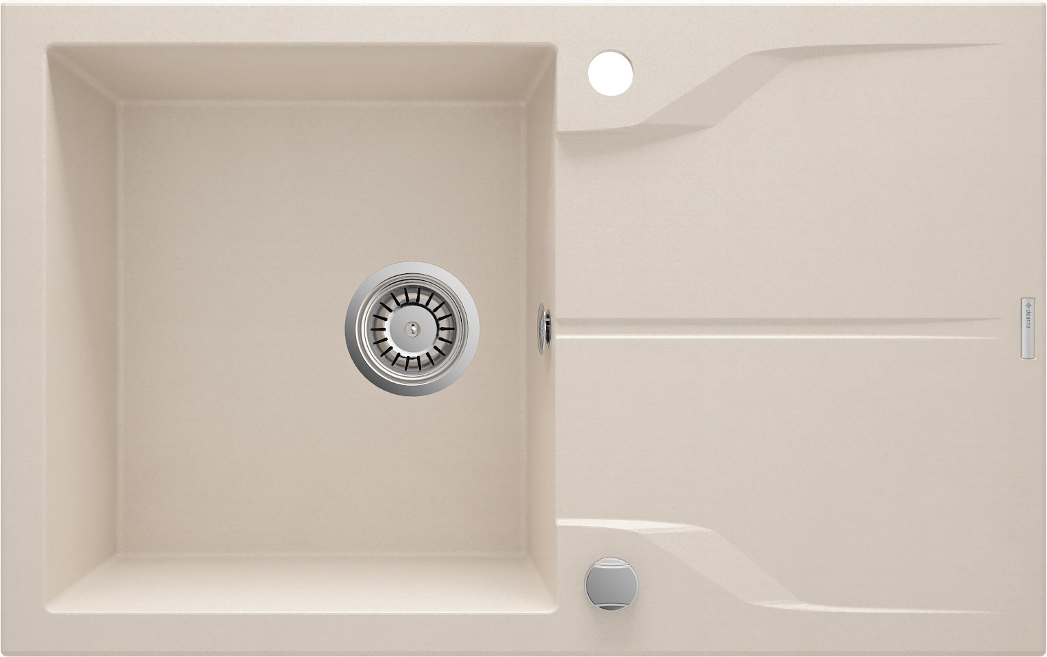 Levně Deante Dřez Andante Flush s odkapávačem, granit - ZQN 5113 béžový