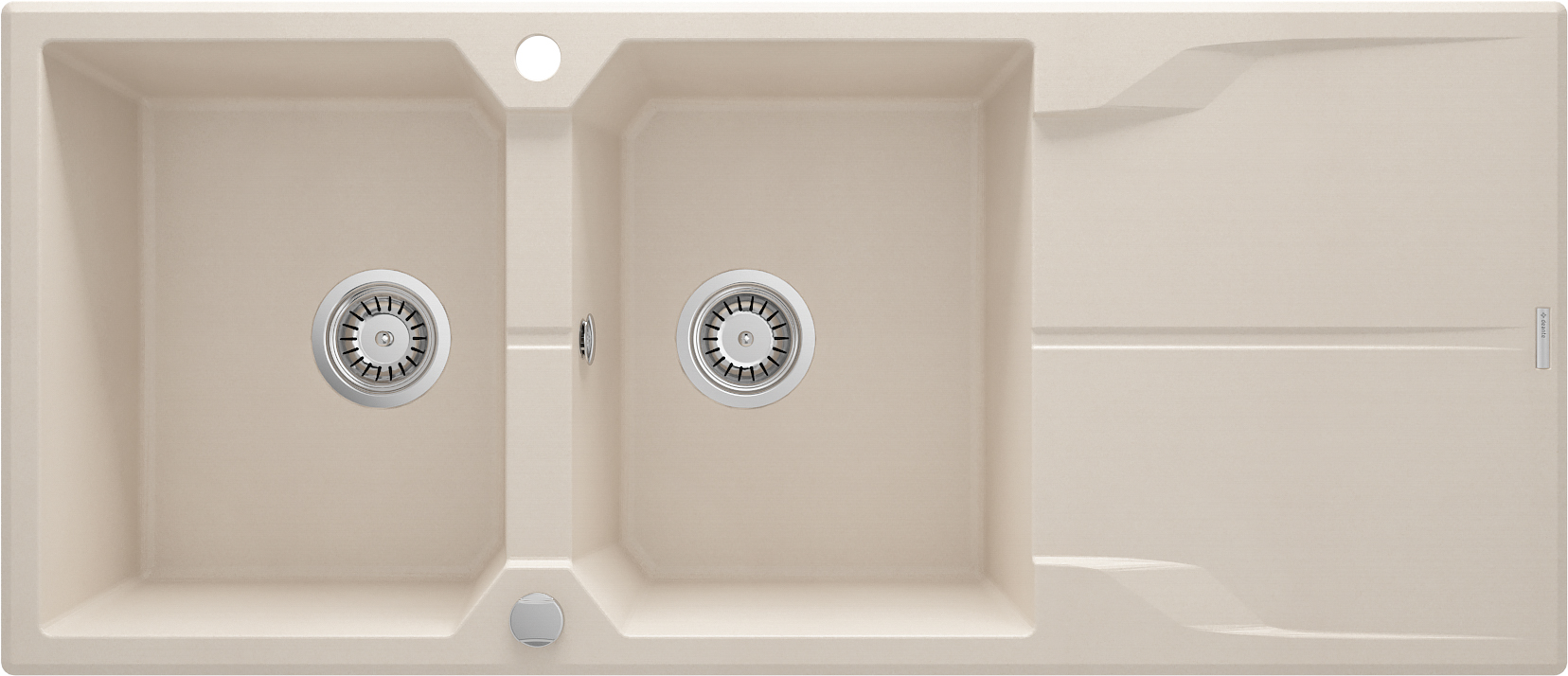 Levně Deante Dřez Andante Flush 2 komory + odkapávač , granit - ZQN 5213 béžový