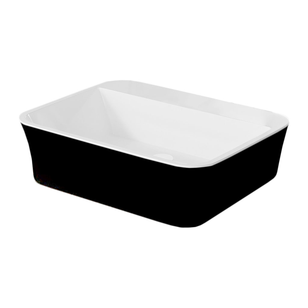 Levně Besco Deskové umyvadlo z litého mramoru Assos S-Line BW UM D 51x41x15 cm, bez otvoru pro baterii