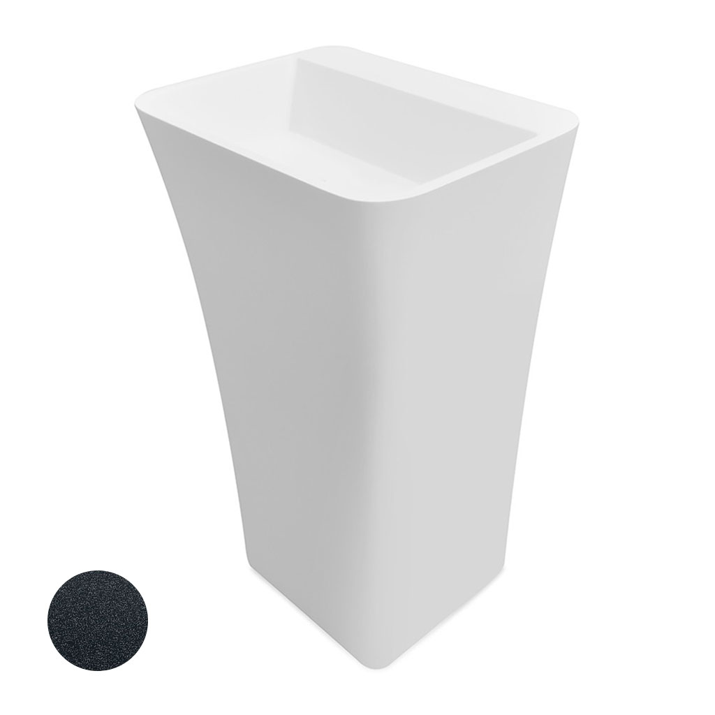 Levně Besco Volně stojící umyvadlo z litého mramoru Assos S-Line Glam G UM VS 52x41x84 cm, bez otvoru pro baterii