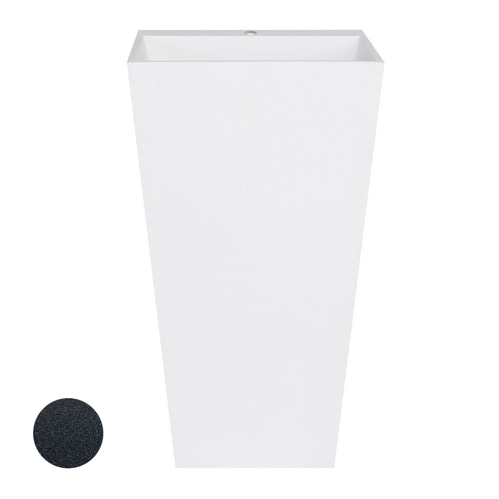 Levně Besco Volně stojící umyvadlo z litého mramoru Vera Glam G UM VS-OPB 50x42x85 cm, s otvorem pro baterii