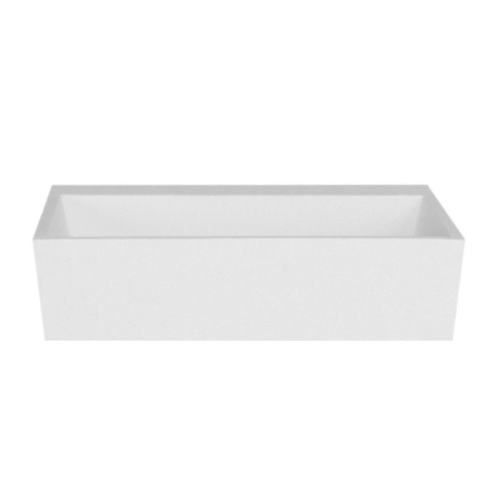 Levně Besco Deskové umyvadlo z litého mramoru Vera Matt UM D 50x42x15 cm, bez otvoru pro baterii