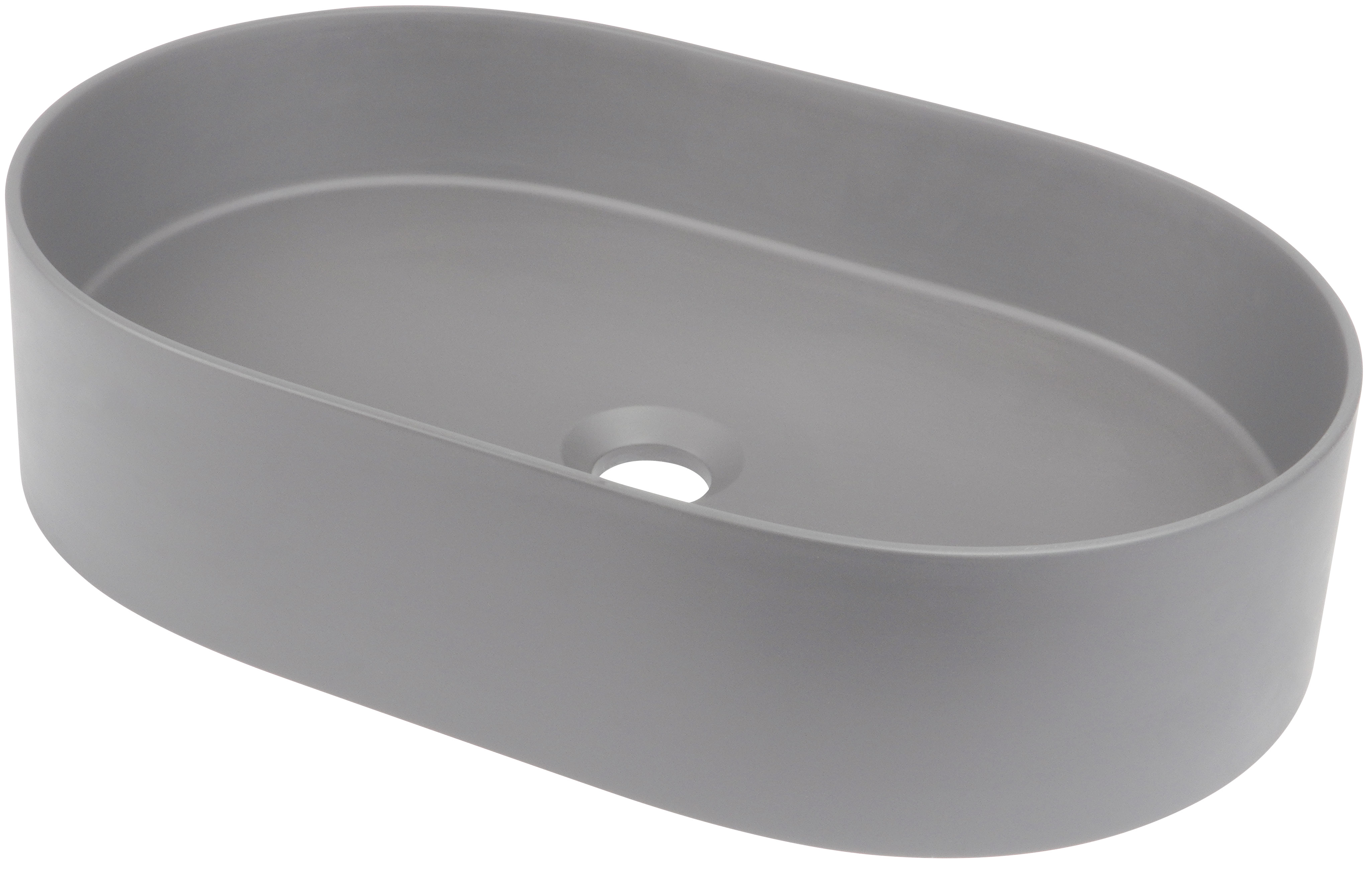 Levně Deante Umyvadlo na desku Silia 55x35 cm - CQS SU6S, granit, šedá metalic