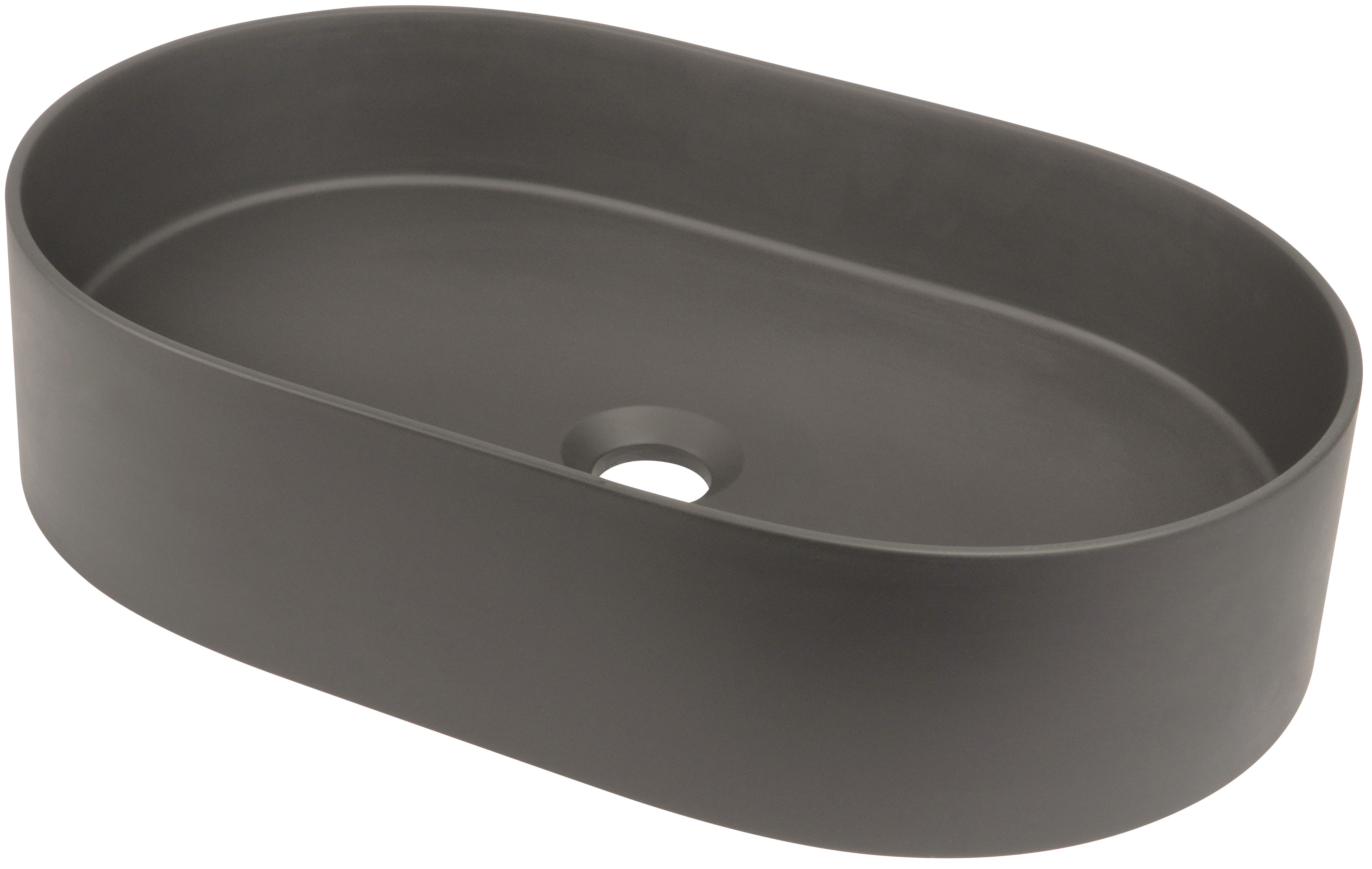 Levně Deante Umyvadlo na desku Silia 55x35 cm - CQS TU6S, granit, antracit metalic