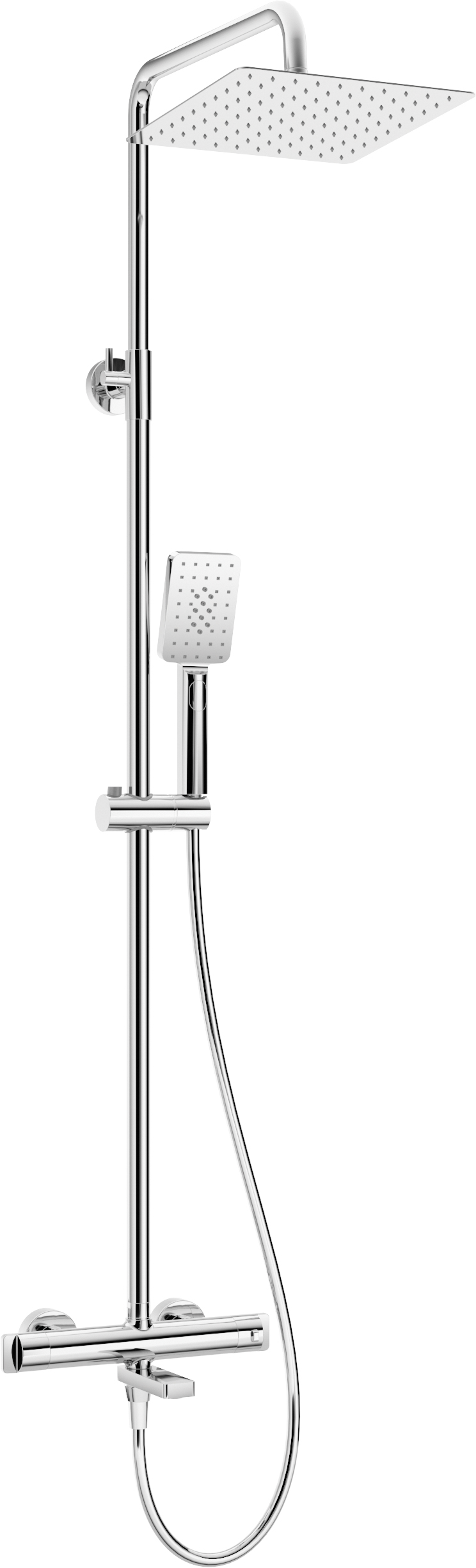 Levně Deante Vanová termostatická baterie Therm se sprchovým kompletem - NAC 01HT