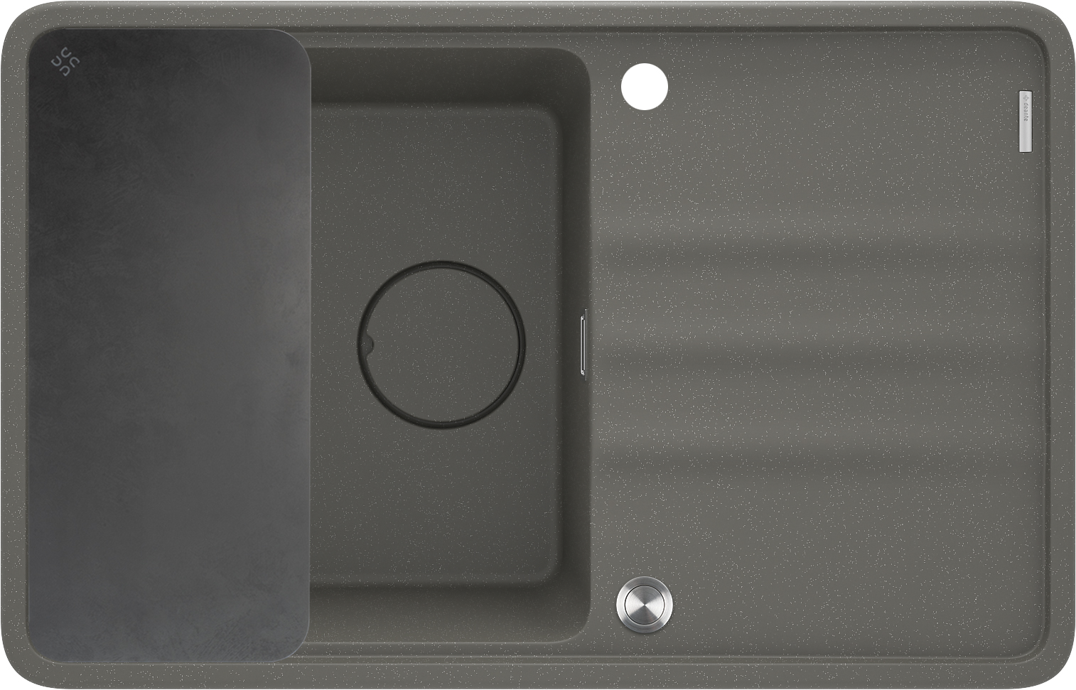 Levně Deante Dřez jednokomorový s odkapávačem Momi granit - ZKM T113 antracit metalic